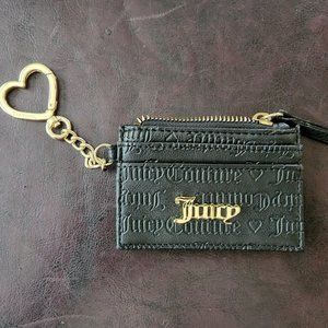Juicy Couture Wallet Black w/Gold Accents Zippered